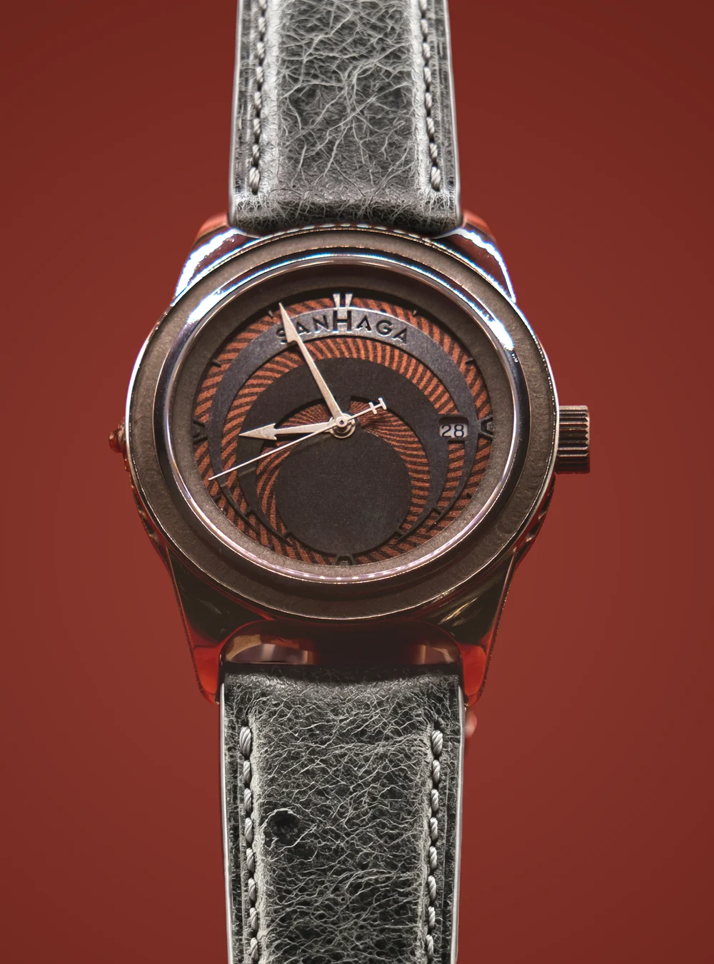 Montre Raphaël, cadran Sanhaga Rouge